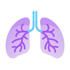Naklejka premium Creative Lung Anatomy Icon