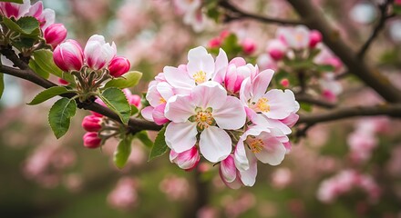 Obraz premium Pink Blossom's Whisper AI Generated