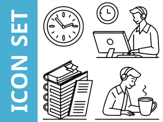 Business People Working Together – Team Collaboration, Office Cooperation, Corporate Brainstorming, and Professional Communication | Vector illustration

