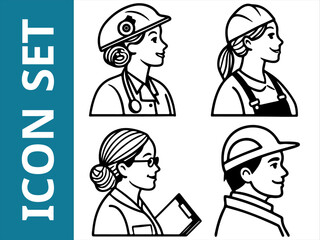 Set of Business People – Office Team, Corporate Workers, Entrepreneurs, and Professional Characters in Flat Design | Vector illustration

