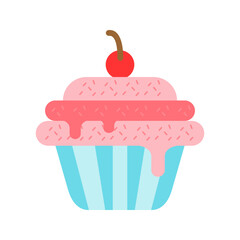 Cupcake icon vector image. Suitable for mobile apps, web apps and print media.