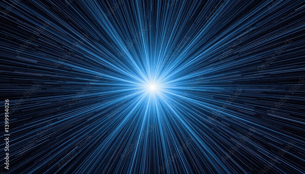 Poster dynamic light burst action cosmic space abstract graphic art dark background wide angle view visual 