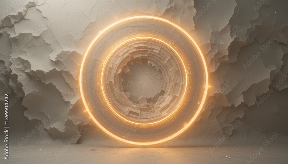 Poster dynamic circular motion design abstract studio environment digital art modern aesthetics top-down vi