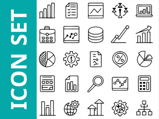 Business Icons Set – Corporate, Office, Finance, Marketing, Strategy, and Professional Tools in Flat Design | Vector Illustration