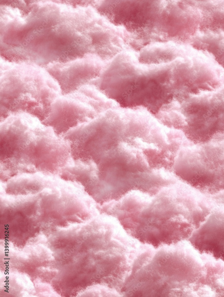 Poster dreamy pink clouds background with soft texture and pastel colors creating a whimsical and fluffy at
