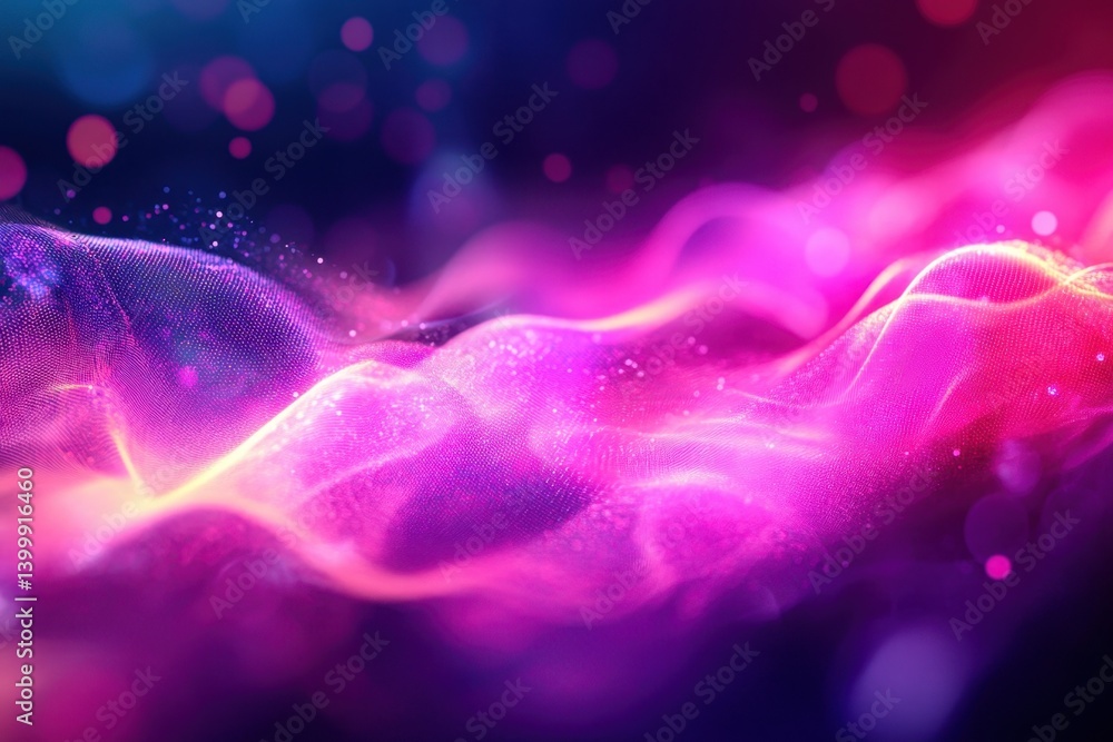 Poster vibrant abstract waves of color flow in a dynamic display of light and texture
