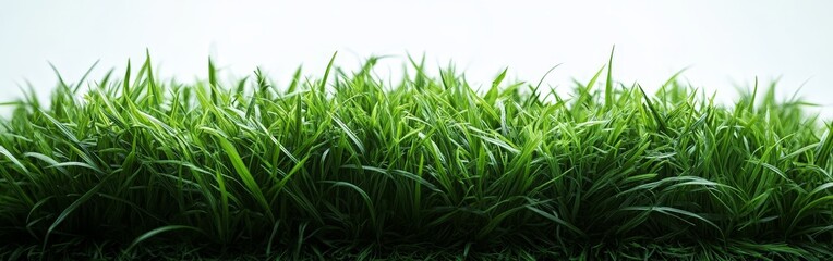 Fototapeta premium Green Grass Texture with White Space at the Top