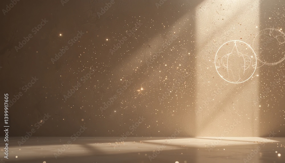 Aufkleber illuminated abstract light particles dance in a minimalist setting artistic visualization digital ar
