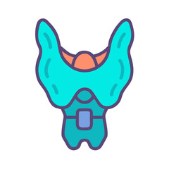  Thyroid Anatomy Icon Design