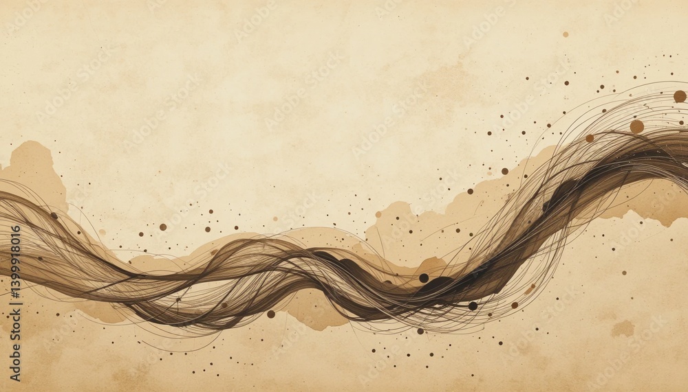 Poster dynamic abstract wave patterns artistic background graphic design minimalist aesthetic digital artwo