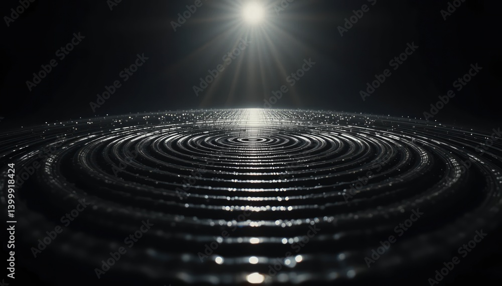 Poster creating serene ripple effects in dark water abstract photography calm environment close-up viewpoin