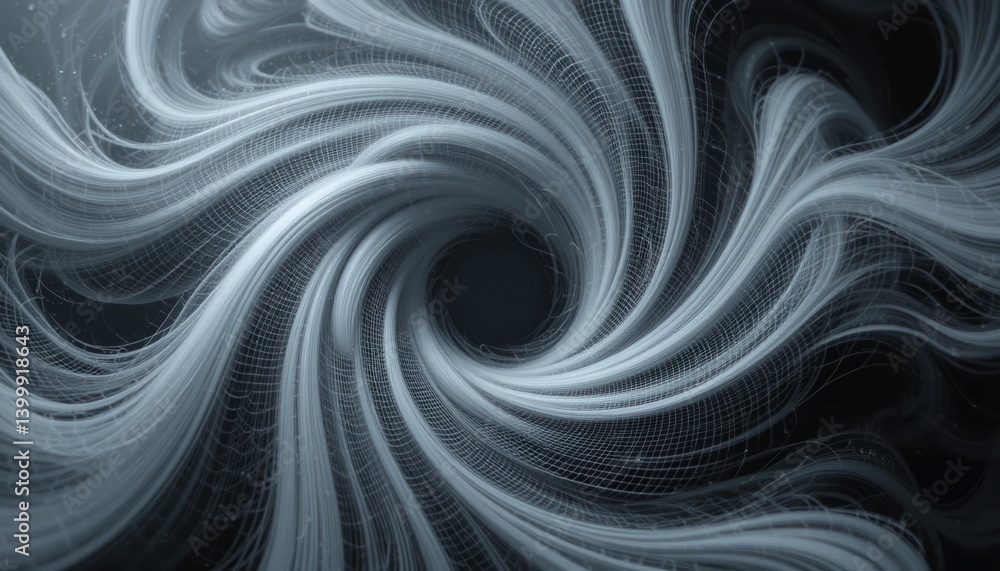 Poster dynamic swirling motion abstract digital art creative visuals ethereal environment close-up perspect