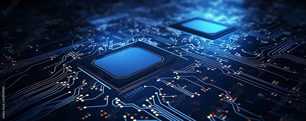 Poster digital brains: immerse yourself in the intricate world of technology with this stunning shot of a c