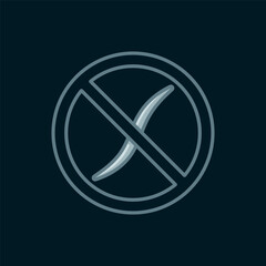 Fototapeta premium Line Anti worms parasite icon isolated on black background. Flat filled outline style with shadow. Vector