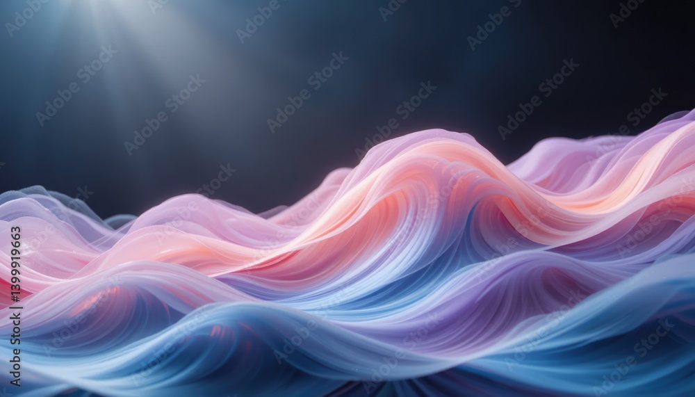 Aufkleber dynamic abstract waves digital art colorful patterns modern aesthetic close-up view artistic concept
