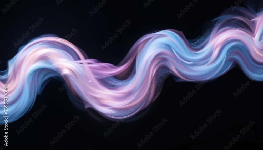 Poster dynamic flow of colorful light waves abstract art digital creation vibrant environment artistic view