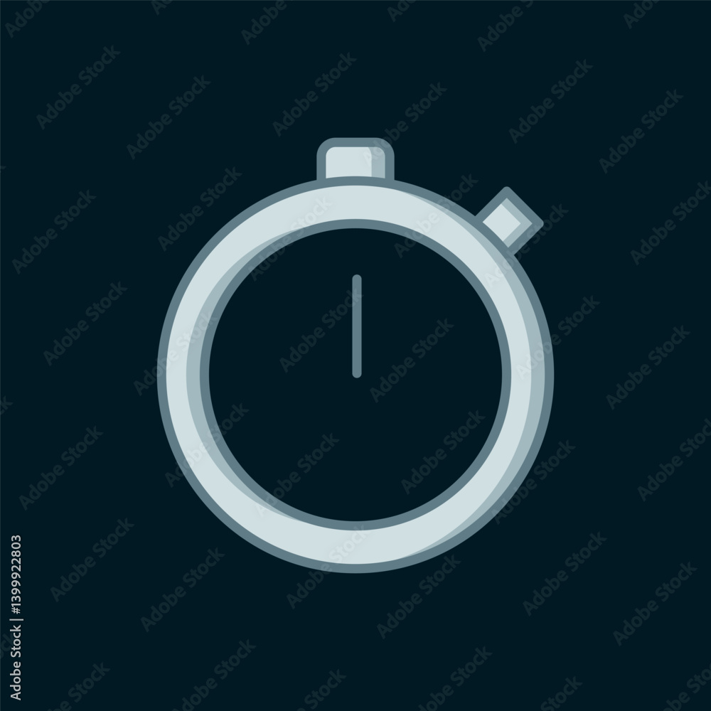 Poster line stopwatch icon isolated on black background. time timer sign. chronometer sign. flat filled out