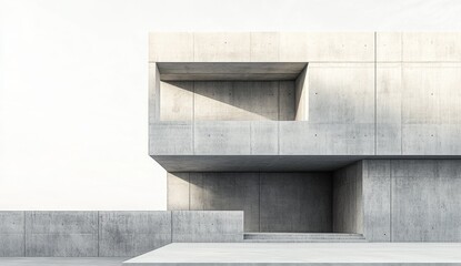 Modern concrete building exterior