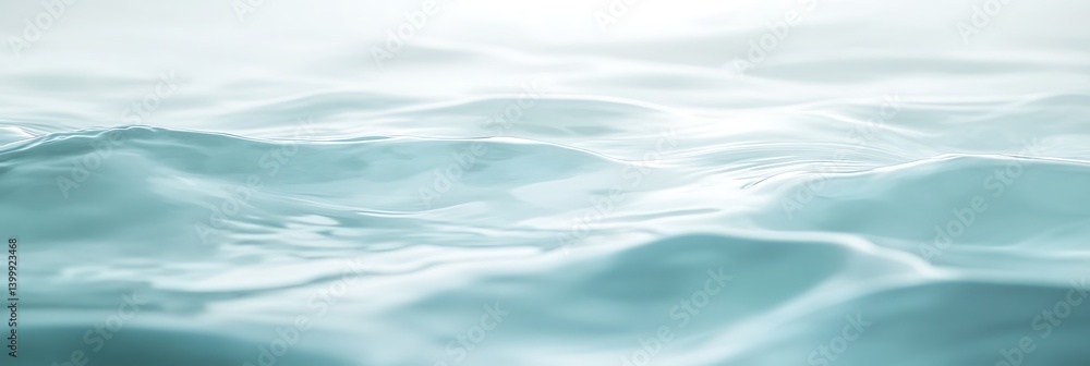Poster serene waters: a close-up view captures the gentle motion of water, creating a calming and refreshin