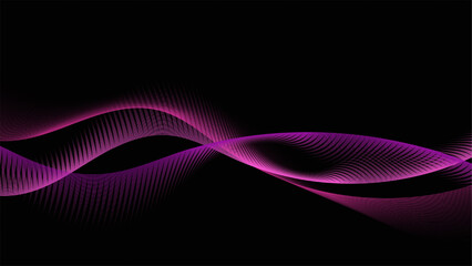 abstract purple wave on dark background with flowing textured lines artistic motion elegant dynamic