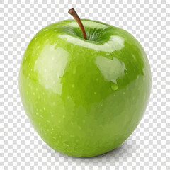 green apple on white background