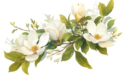Obraz premium Floral flower vector Illustrations on white background