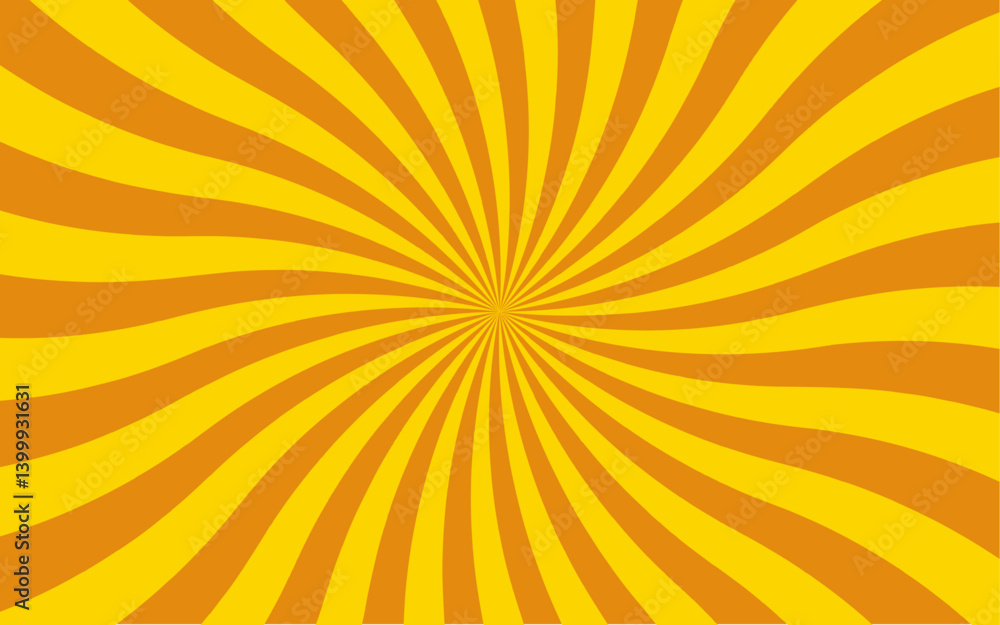Aufkleber Abstract background with hypnotic spiral wavy rays pattern. Curve smoothly, forming  swirling vortex effect. Vintage beam sunburst texture. Radial sunrise or sunset light retro Spiral radial design