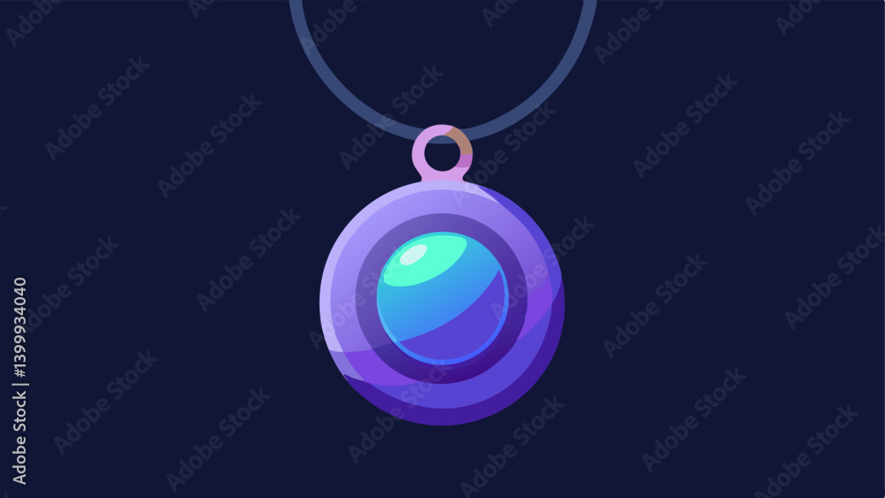 Poster mood ring necklace a unique pendant that changes shape and color in response to the wearers emotions