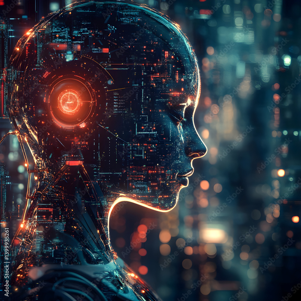 Poster transforming business processes digital automation hub infographic virtual workspace futuristic view
