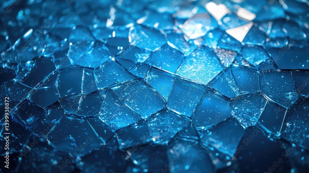 Poster abstract background of shiny blue glass fragments. perfect for adding a modern touch to your project