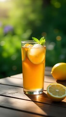 Fototapeta premium glass of orange juice