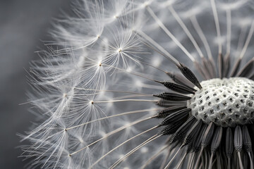 Dandelion on black