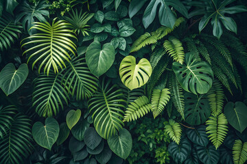 Fern leaves background