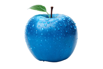 Blue apple isolated