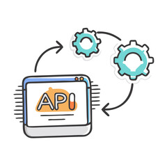 api gateway icon, api gateway vector illustration-simple illustration of api gateway, perfect for api gateway logos and icons