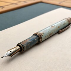 fountain pen on the paper