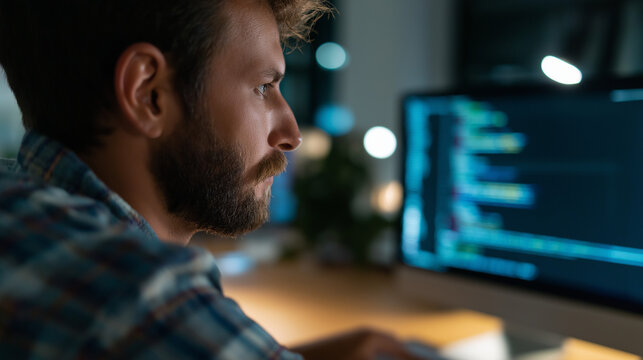 Blockchain Coding: A Young Engineer in a Tech Office