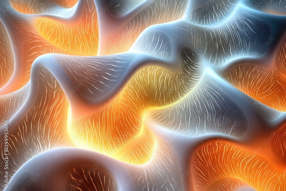 Poster abstract colorful wavy patterns with light effects in natural formations