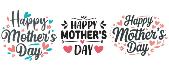 Happy Mother's Day typography Design, banner, poster, flyer, label design, greeting card. Vector illustration. Mother's Day. 11 may.