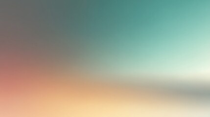 Fototapeta premium Abstract Pastel Gradient Background Teal, Peach, and Beige Blend