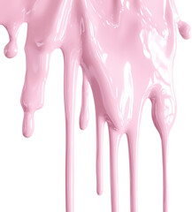 Abstract Pink Liquid Dripping Glossy Paint Texture Flowing Melted Candy Background
