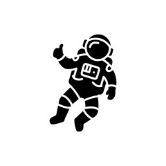 Astronaut Floating with Thumbs Up Minimal Pose