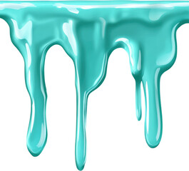 Dripping Teal Liquid Glossy Paint Abstract Texture Seamless Background