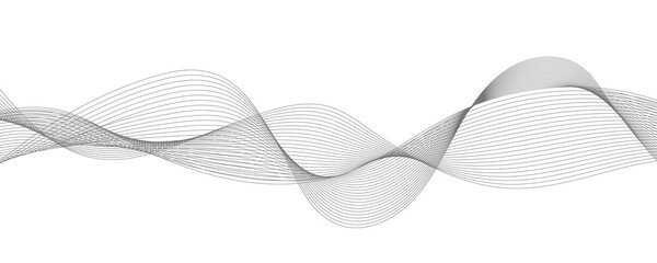 Abstract wave design with flowing lines on white background