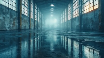 Photo of a large old warhouse