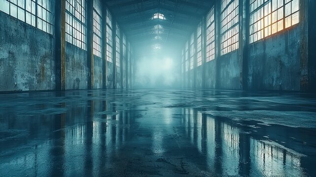 Photo of a large old warhouse