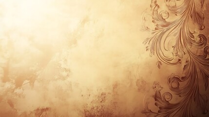 Elegant Gold Background With Ornate Floral Design