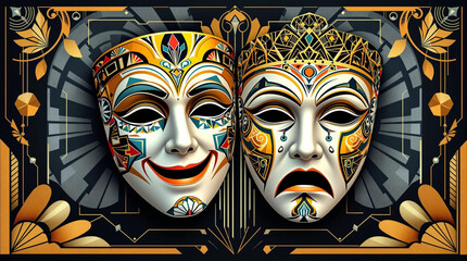 king and queen mas, buut repressent comedy and tragedy