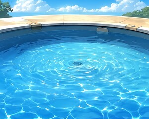 Pool Water Ripples Sunny Day