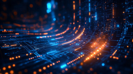 Light Glowing Abstract Surrounded Blue Deep Swirling